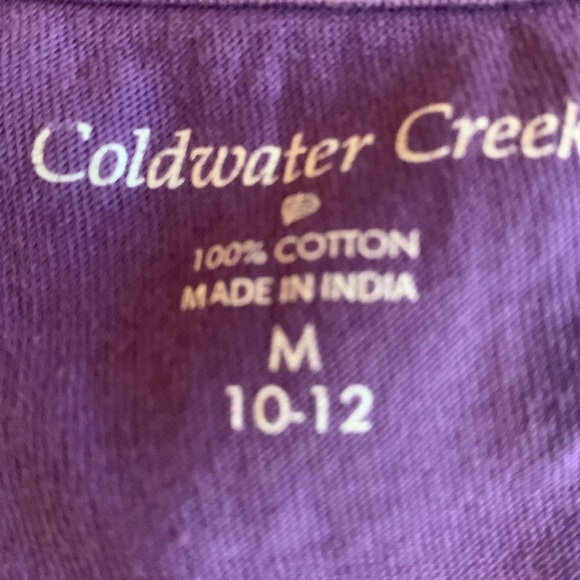 Coldwater Creek purple short sleeve shirt. Size medium (10-12) - Picture 2 of 6